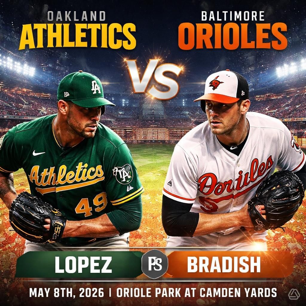 May 8th, 2026 GAME PREVIEW: Oakland Athletics vs. Baltimore Orioles analysis, best bets, prediction and odds